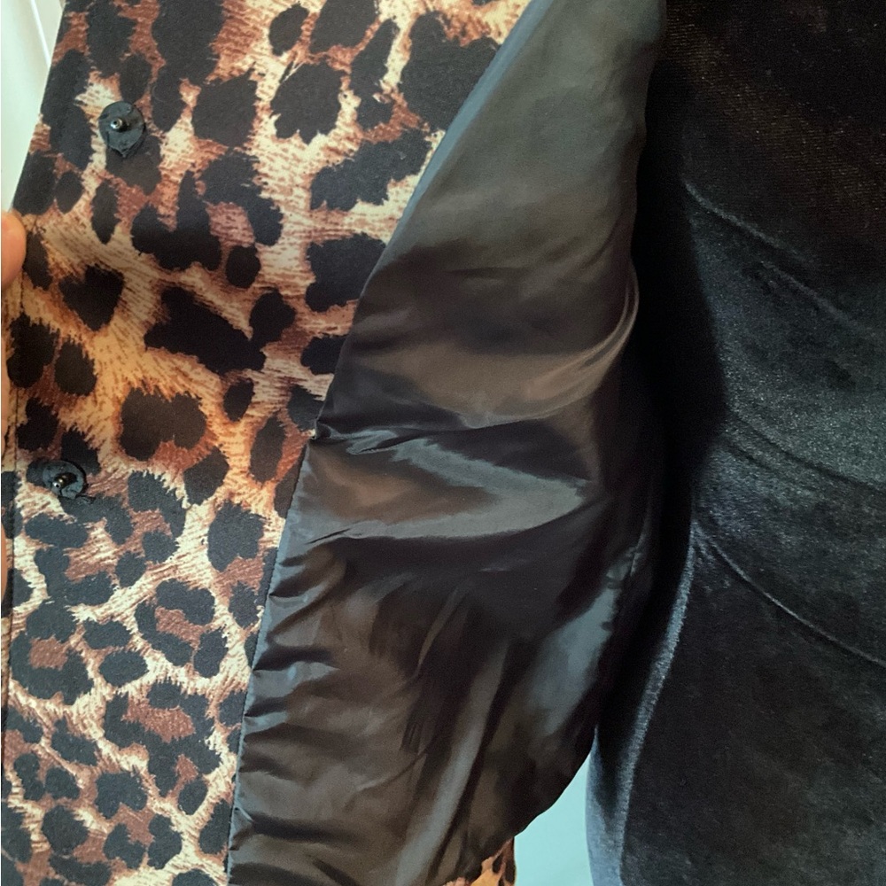 Tahari ASL Leopard Print Blazer Structured Jacket Business Profesional - Picture 9 of 11